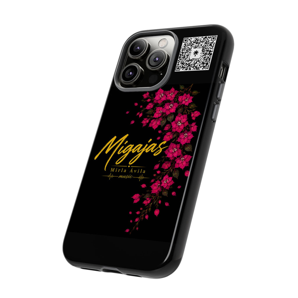 Phone Case — "Migajas" Floral Black Protective Tough Case