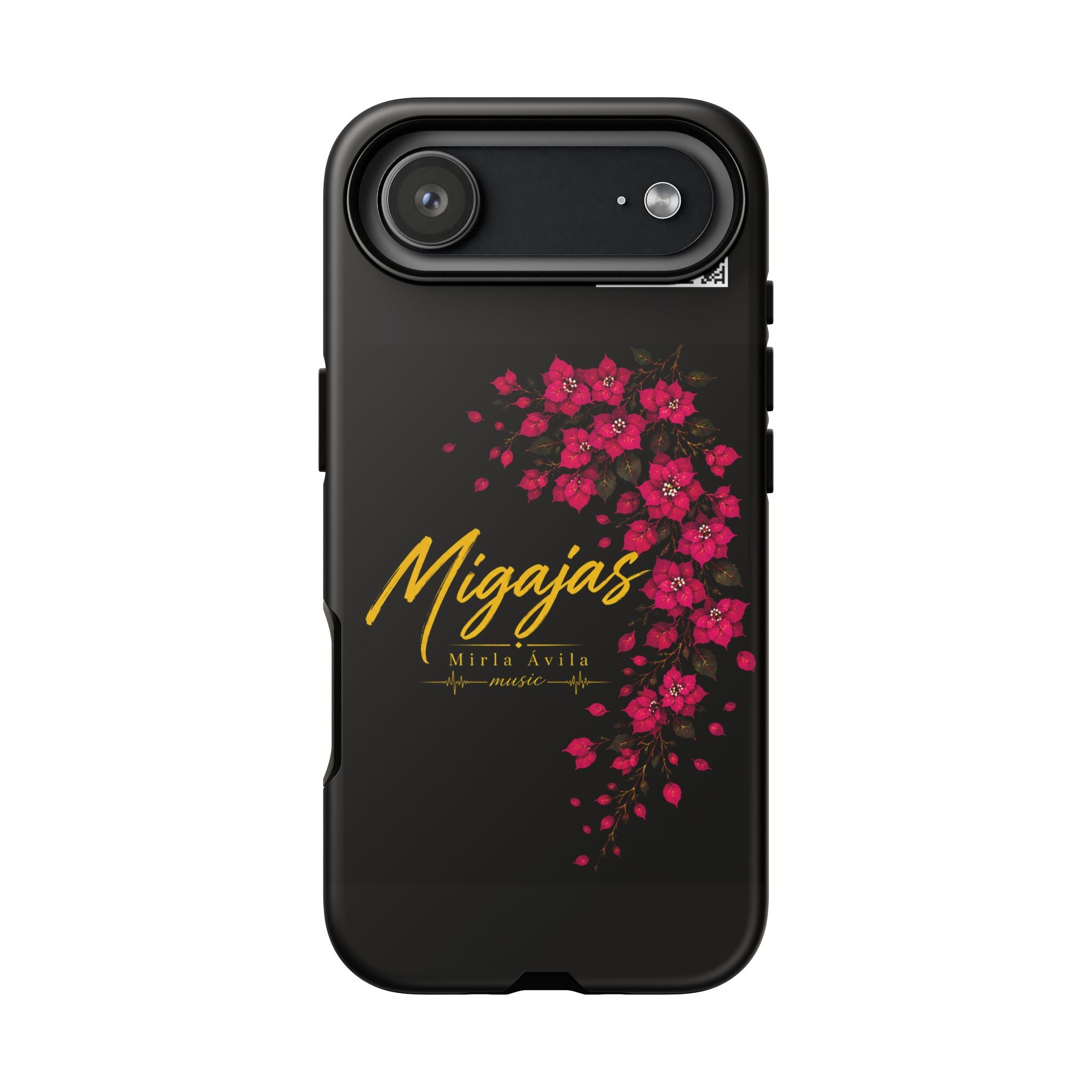 Phone Case — "Migajas" Floral Black Protective Tough Case