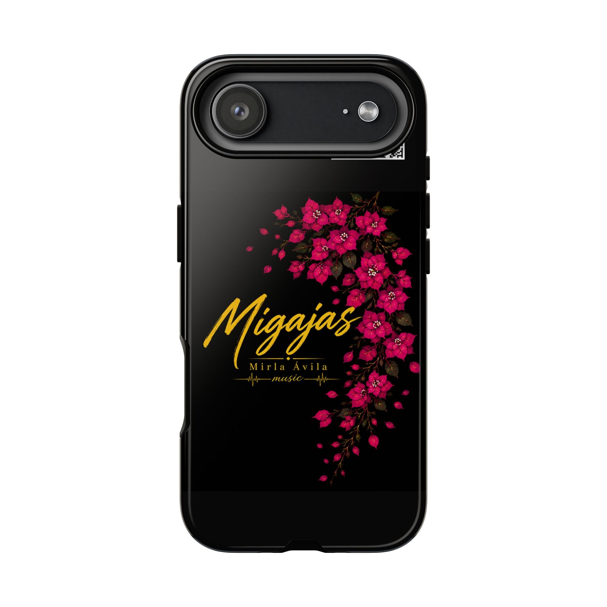 Phone Case — "Migajas" Floral Black Protective Tough Case
