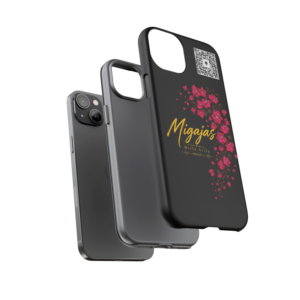 Phone Case — "Migajas" Floral Black Protective Tough Case